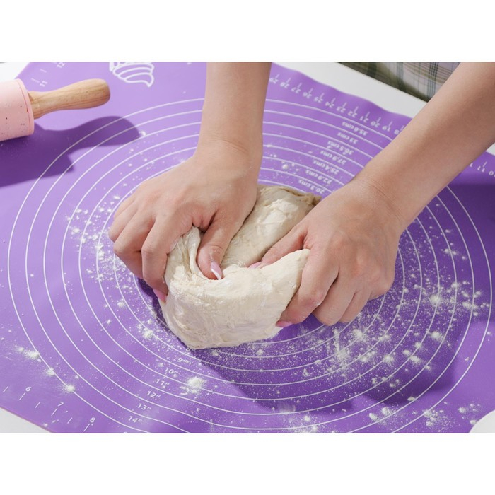 Коврик для выпечки с разметкой Доляна &laquo;Эрме&raquo;, силикон, 50&times;40 см, цвет МИКС