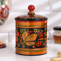 Кадочка &laquo;Земляничка&raquo;, средняя, 8,5&times;15 см, хохлома