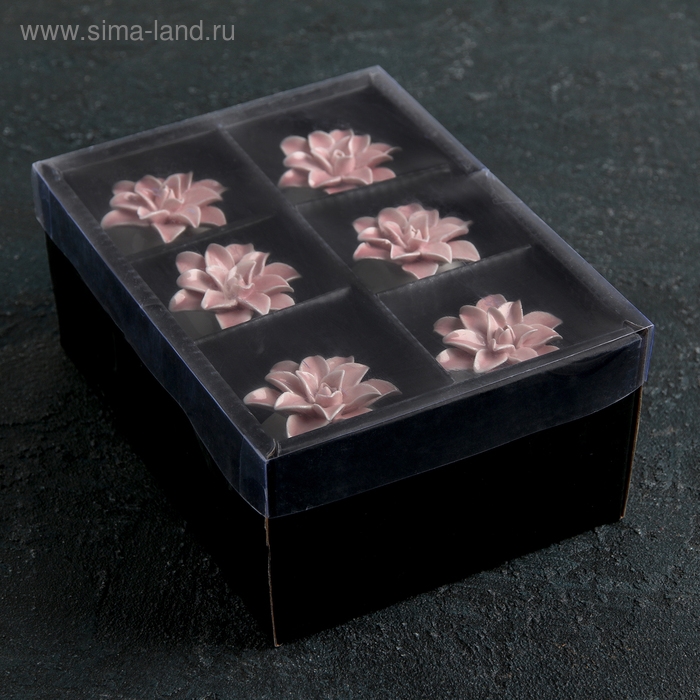 Кольцо керамическое для салфеток &laquo;Цветок&raquo;, 5,5&times;4,5&times;6,5 см, цвет розовый