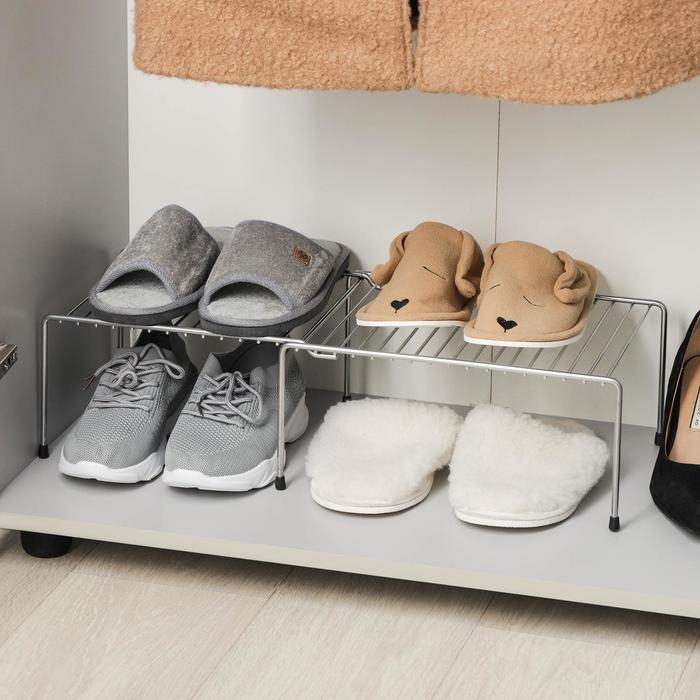 Полка раздвижная для шкафа, 36-62&times;22&times;15 см, цвет хром