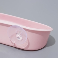 Держатель для ванных принадлежностей на присосках, 23&times;10&times;5 см, цвет МИКС