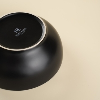 Набор мисок фарфоровых SL Home &laquo;Дарк&raquo;, 1,2 л, d=18,5 см, цвет чёрный