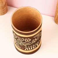 Туес &laquo;Веточка&raquo;, лавровый лист, D=9 см, береста