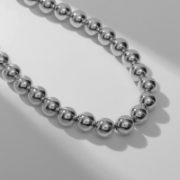 Бусы &laquo;Классика&raquo; крупные, цвет серебро, 40 см