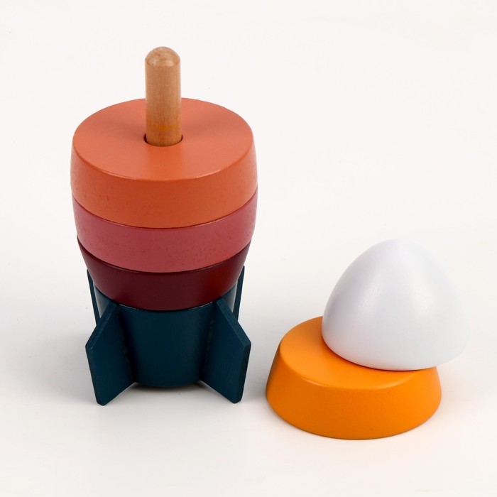 Деревянная пирамидка &laquo;Ракета&raquo; 7 &times; 7 &times; 17 см