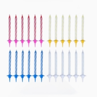 Свечи для торта в наборе с лопаткой для торта &laquo;С Днём Рождения&raquo;, розовая лопатка.