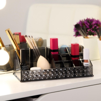 Органайзер для хранения, 16 секций, 12,5 &times; 21,5 &times; 8 см, цвет чёрный