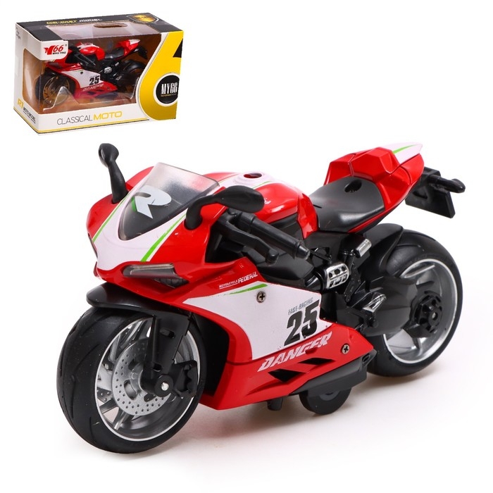 Мотоцикл металлический &laquo;СпортБайк&raquo;, масштаб 1:12, МИКС