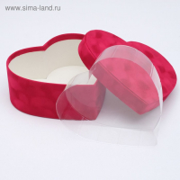 Набор коробок 3 в 1, "Бархат", сердце, 30,5 х 27,5 х 12 - 22 х 21 х 8,5 см