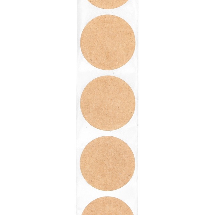 Наклейки крафт, в рулоне, 2 х 2 см, 300 шт