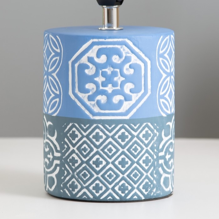 Настольная лампа "Агата" Е14 40Вт голубой 16х16х31 см RISALUX