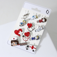 Брошь &laquo;Медицина&raquo;, форма МИКС, цвет серебро (неделимая фасовка 12 шт., цена за шт.)