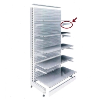 Кронштейн-полкодержатель для стеллажа, 30 см, для полки с перфорацией, цвет белый