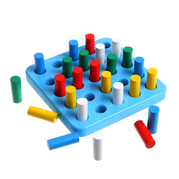 Мозаика деревянная &laquo;Весёлые столбики&raquo; 25 элементов