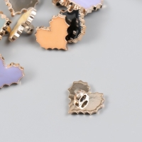 Пуговица пластик для творчества "Каменное сердце" набор 10 шт МИКС 2х1,2х1 см