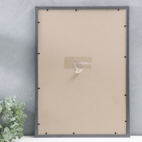 Фоторамка пластик 35х50 см, серый с золотом (пластиковый экран)