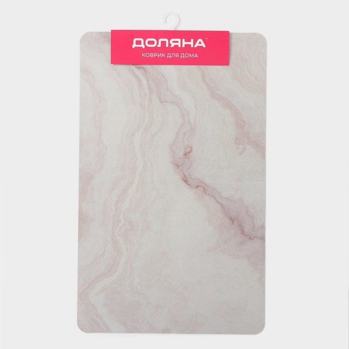 Коврик для дома Доляна &laquo;Мрамор&raquo;, влаговпитывающий, 49&times;79 см