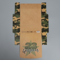 Коробка подарочная складная, упаковка, &laquo;С 23 февраля&raquo;, 20 х 18 х 5 см