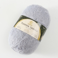 Пряжа "Хлопок травка" 65% хлопок 35% полиамид  220м/100гр (008 серебро)