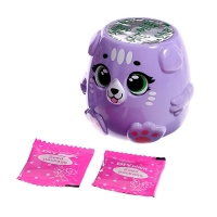 Набор для опытов &laquo;Котики. Выращиваем травку&raquo;, фиолетовый горшочек