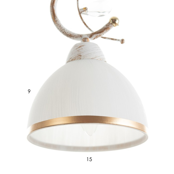 Светильник BayerLux 59301/1 E27 40Вт белый с золотой патиной 15,5х15,5х32 см