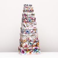 Набор коробок 10 в 1 "Птицы и бабочки" , 32,5 х 20 х 12,5 -12 х 7 х 4 см