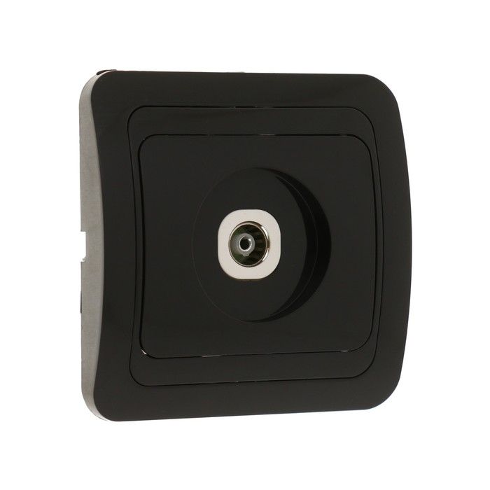 Розетка телевизионная одноместная Luazon Lighting "Орион", скрытая, черная