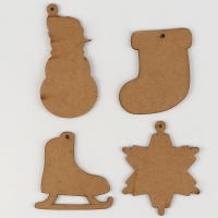 Ёлочные подвески своими руками на новый год &laquo;Новый год&raquo;, новогодний набор для абстрактного рисования