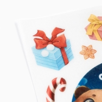 Вафельные картинки съедобные &laquo;С новым годом&raquo; для декора тортов и капкейков, 1 лист