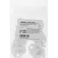 Крючок ветровой LOCKLAND KV001, L=75 мм, нержа, цвет белый, 2 шт