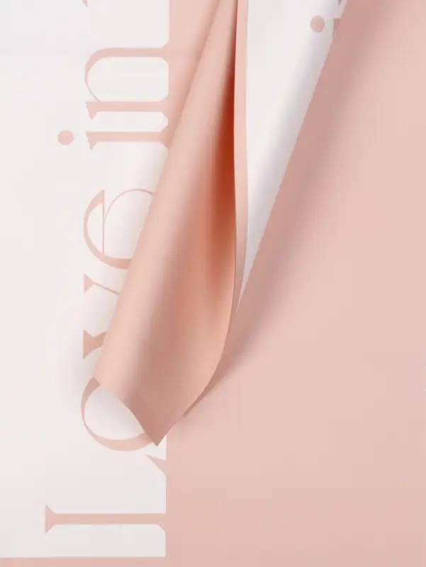 Пленка флористическая, &laquo;Любовь в воздухе&raquo; 65 мкм, розовый 58&times;58 см