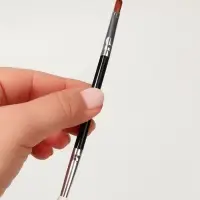 Кисть для макияжа, 2в1, 13.5 см, чёрная