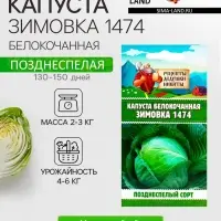 Семена Капуста белокочанная &laquo;Зимовка 1474&raquo;, 0.1 г
