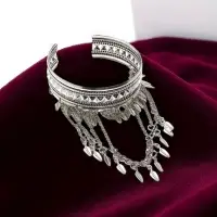 Браслет на предплечье &laquo;Перо&raquo;, цвет серебро