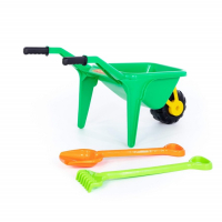 Песочный набор: тачка &laquo;Садовод&raquo;, лопата большая, грабли большие, цвета МИКС