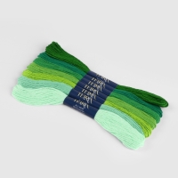 Набор ниток мулине хлопок 8&plusmn;1м (наб 7шт цена за наб) cпектр зелёный  TR