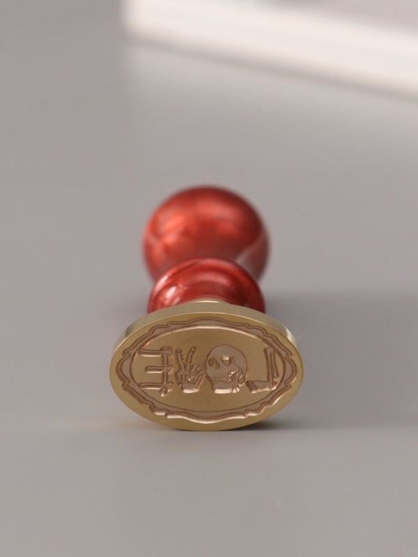 Печать для сургуча с пластиковой ручкой "Жуткая любовь" 6,3х3х2 см