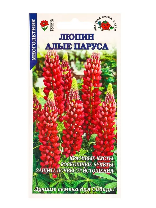 Семена Люпин Алые Паруса /Сотка/ 0,3 г/*1000