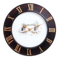 Часы настенные интерьерные &laquo;Лондонский мост&raquo;, плавный ход, циферблат d-50 см