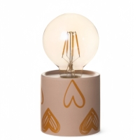 Светильник "Цилиндр" большие сердца LED 2хАА 8,5х8,5х17см