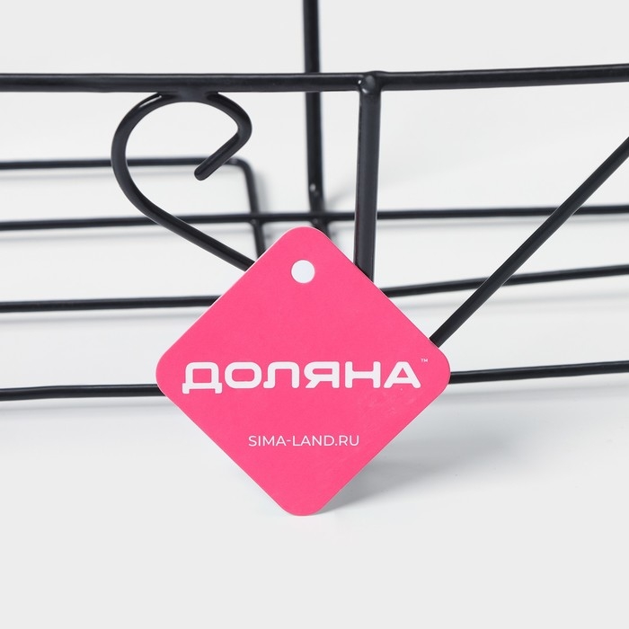 Подставка для цветов балконная Доляна &laquo;Ренессанс&raquo; 45,5&times;20&times;12 см, цвет чёрный