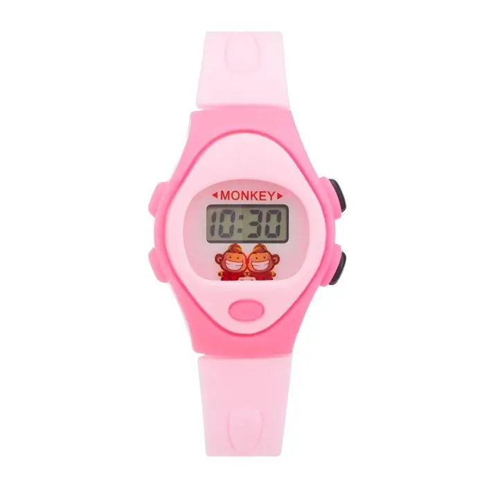 Часы наручные электронные, детские "Птички", ремешок силикон, розовый