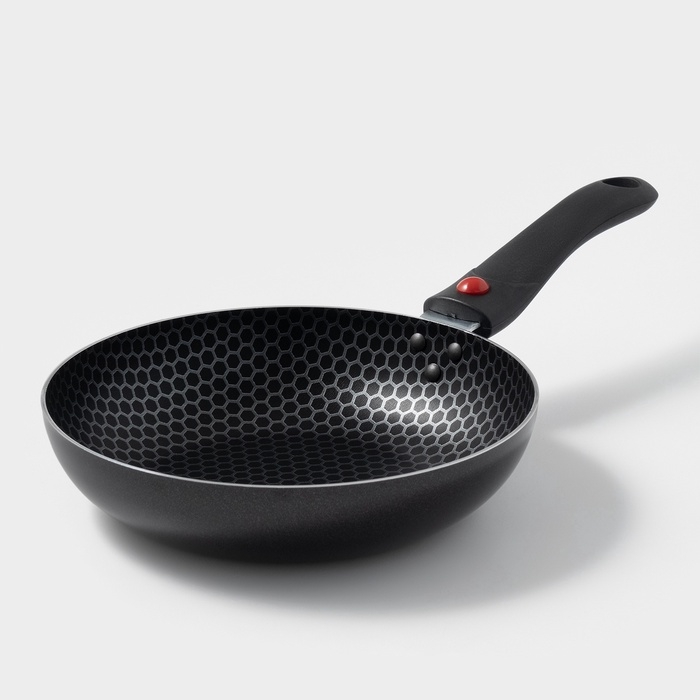 Сковорода Forever, d=20 см, съёмная ручка, стеклянная крышка, антипригарное покрытие, цвет чёрный