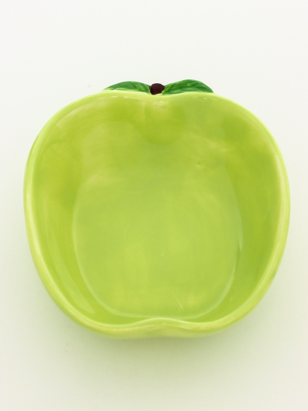 Миска керамическая для грызунов "Зелёное яблоко" 8,5 х 13 х 4 см