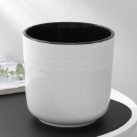 Кашпо для цветов со вставкой &laquo;Линель&raquo;, 2,7 л, d=16 см, h=16 см, пластик, цвет белый