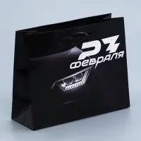 Пакет подарочный ламинированный, упаковка, &laquo;С 23 февраля&raquo;, S 12 х 15 х 5.5 см
