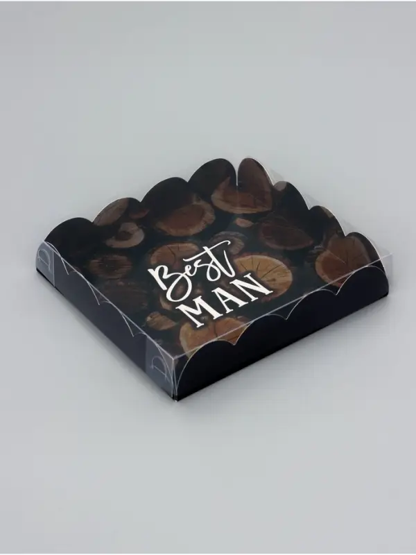 Коробка для печенья, &laquo;Мужчине&raquo;, 15&times;15&times;3 см