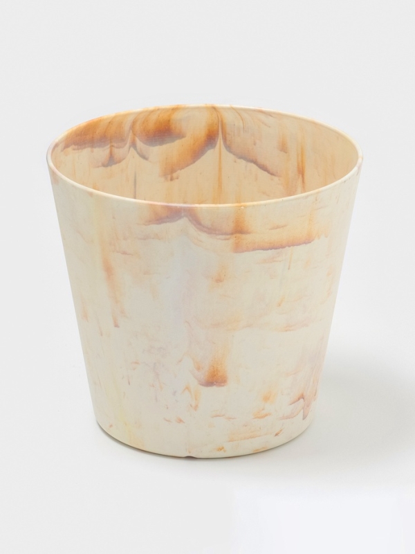 Кашпо круглое "SandStorm" d14х13 см, цвет оранжевый