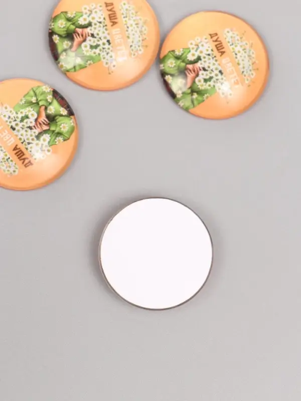 Кабошон стекло для творчества "Круг. Душа цветёт" 3х3 см