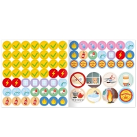 Книга с наклейками &laquo;Огонь, вода и электричество&raquo;, 16 стр., 78 наклеек